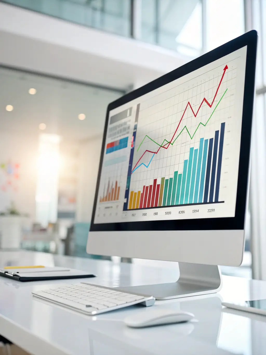A graph showing cash flow trends, illustrating the cash-flow tracking services provided by AJES Financial Services.