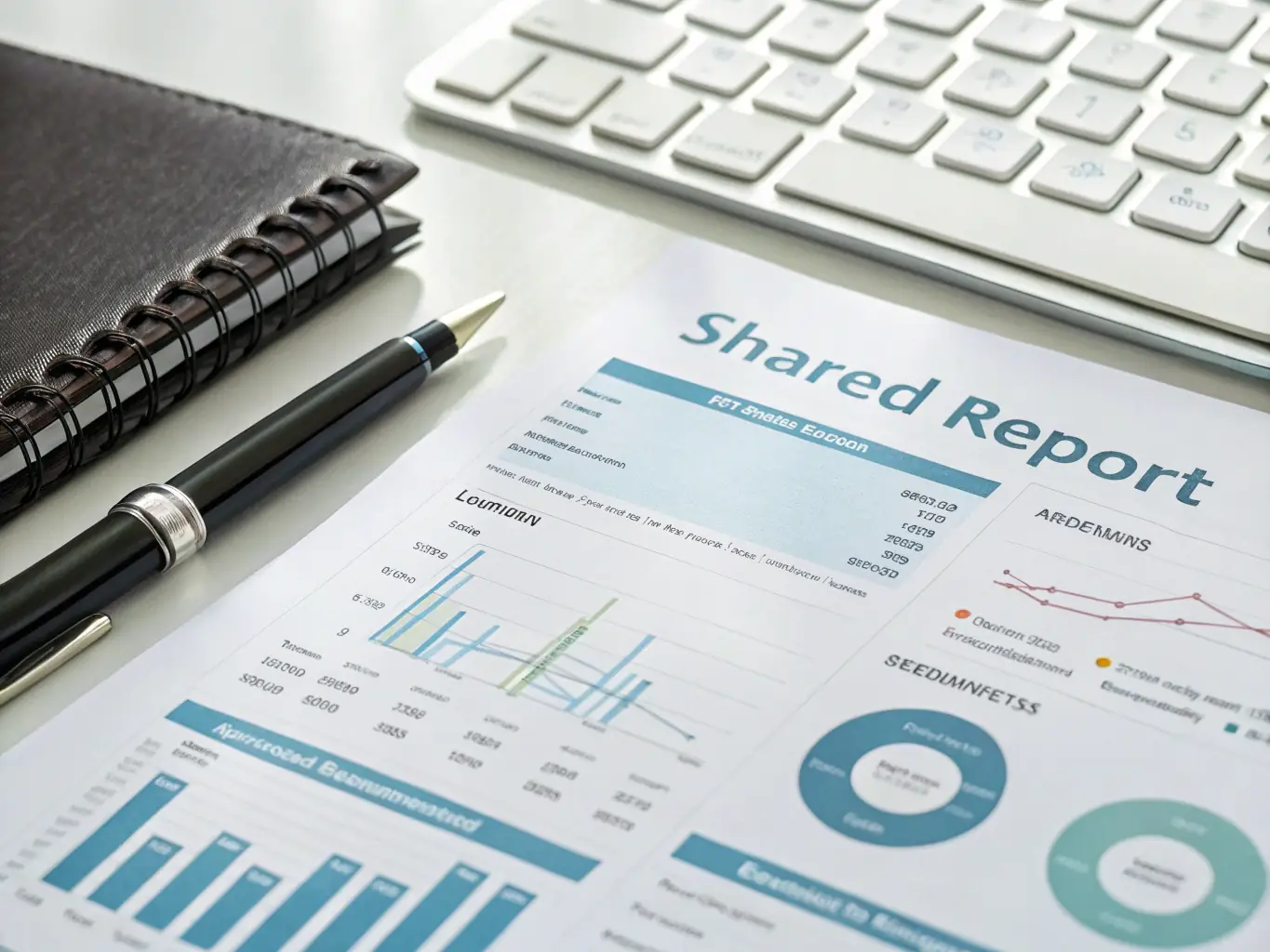 An image depicting transparent financial statements and charts, emphasizing the clarity and openness in financial reporting.